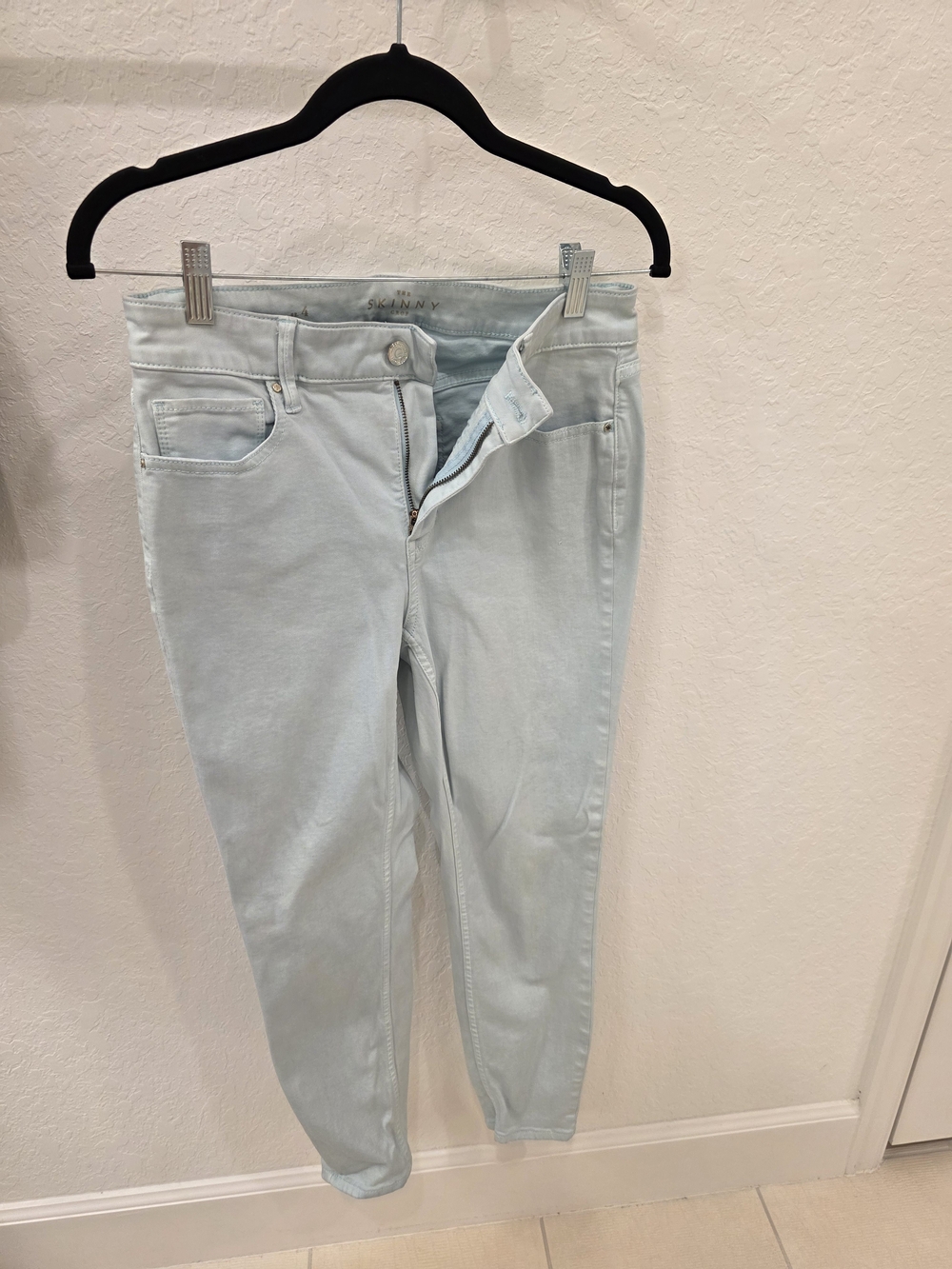 White House Black Market Pale Blue Skinny Jeans